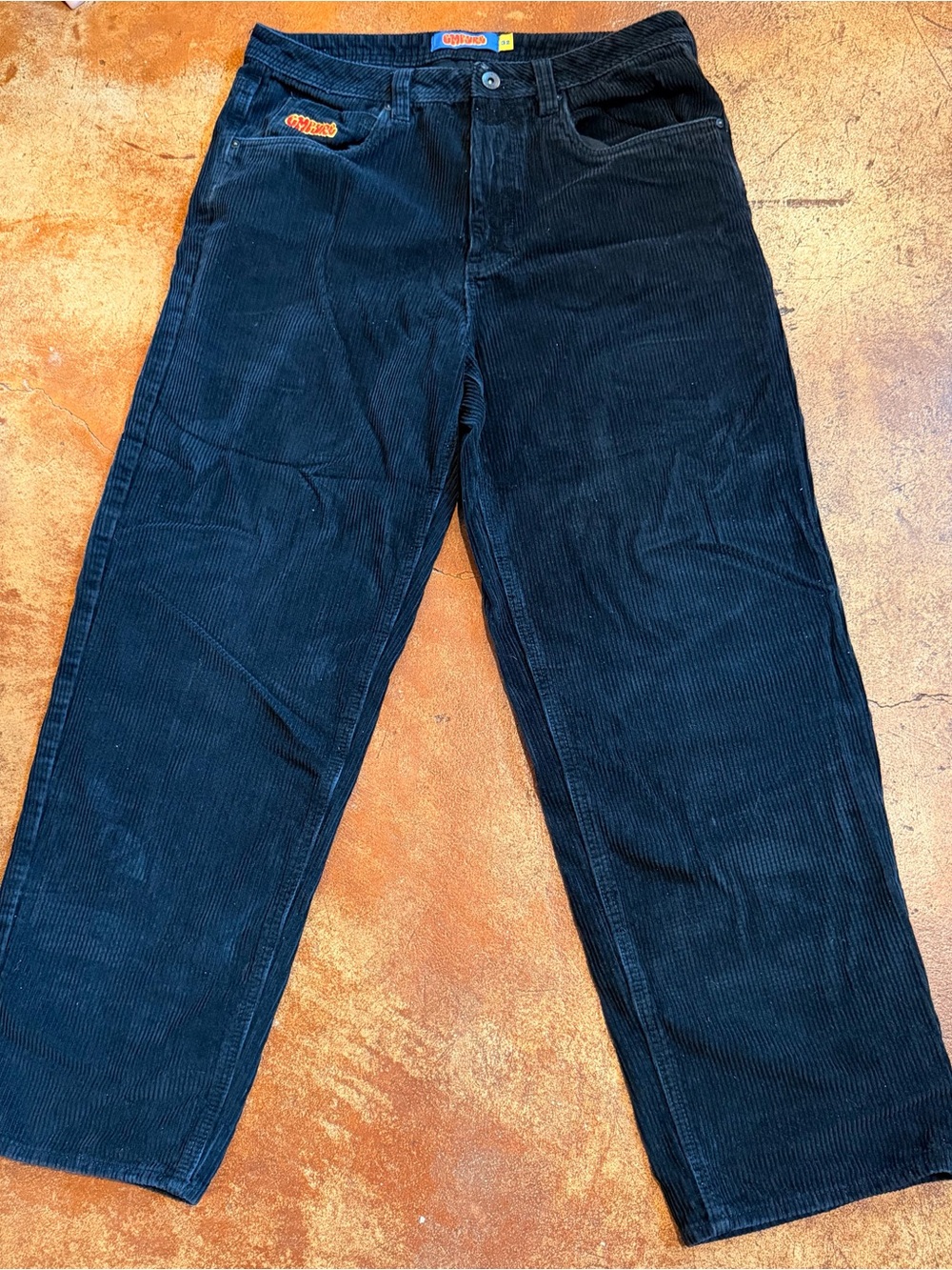 Empyre Black Corduroy Pants - Relaxed Fit